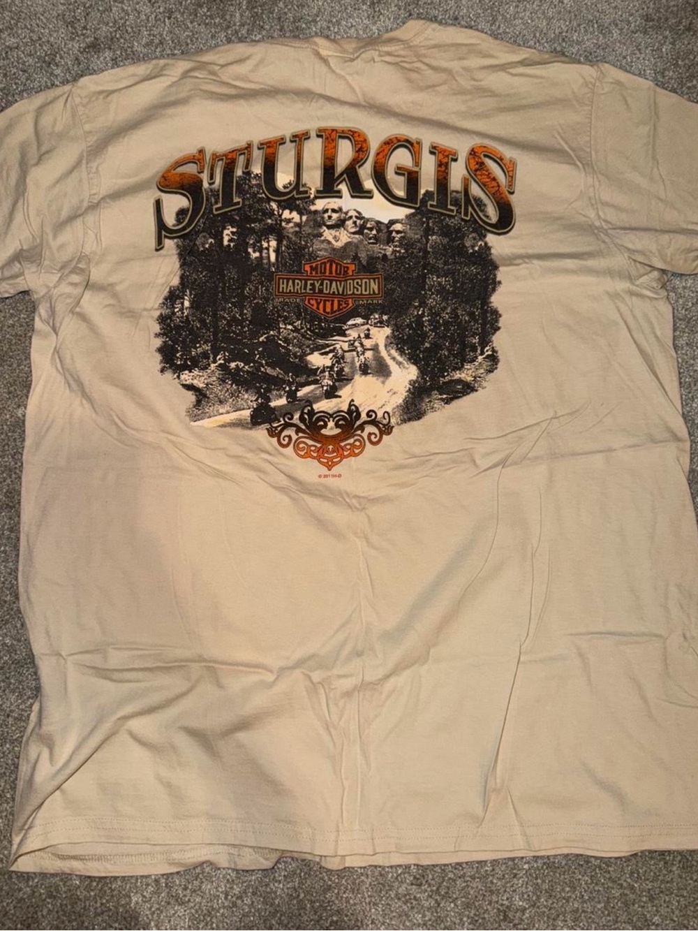 Harley-Davidson Sturgis Tan Short Sleeve Graphic Tee